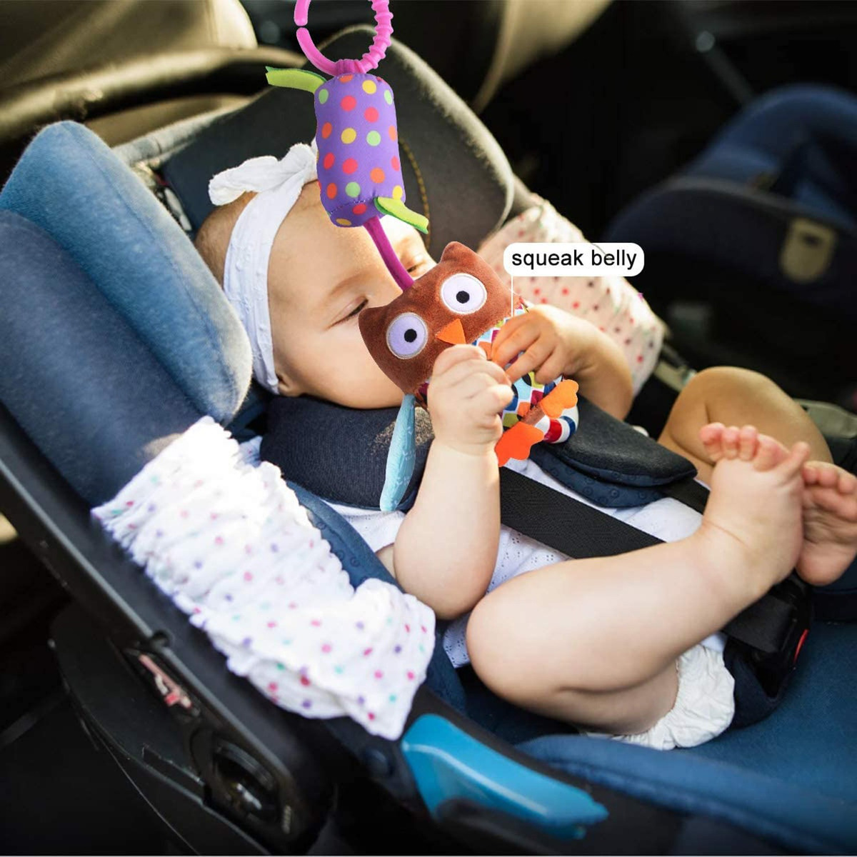 4pcs Pendurado Bebê Chocalhos Recém-nascido Assento De Carro - Imagem 5