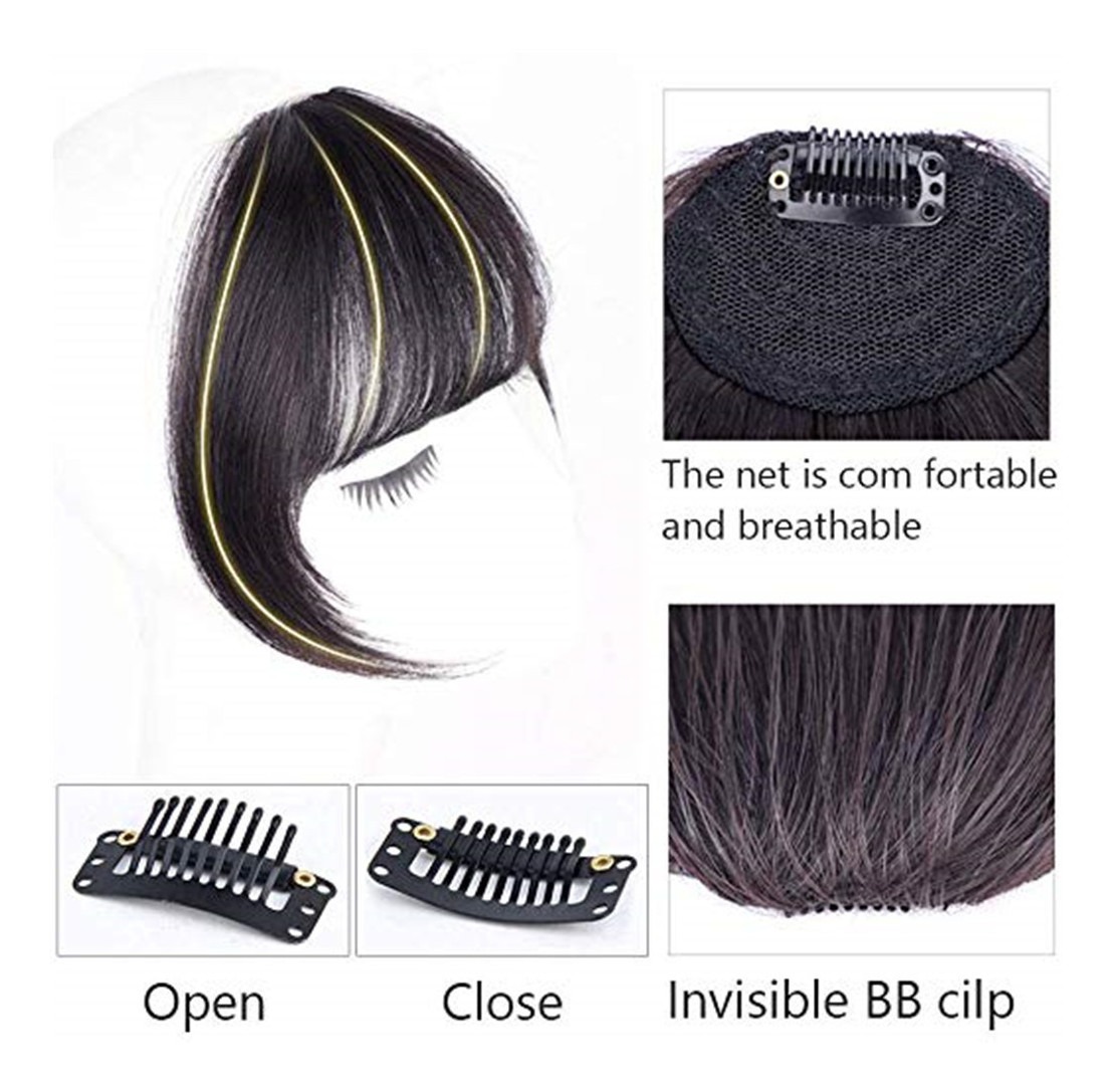 Extensão De Fio Preto Peruca Fêmea Ar Franja Cabelo Pedaço 1 - Imagem 3