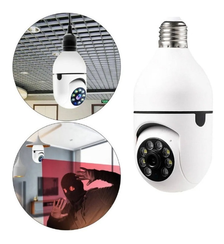 Camera Ip Segurança Lampada Yoosee Panoramica Espia Wifi1080 - Imagem 5