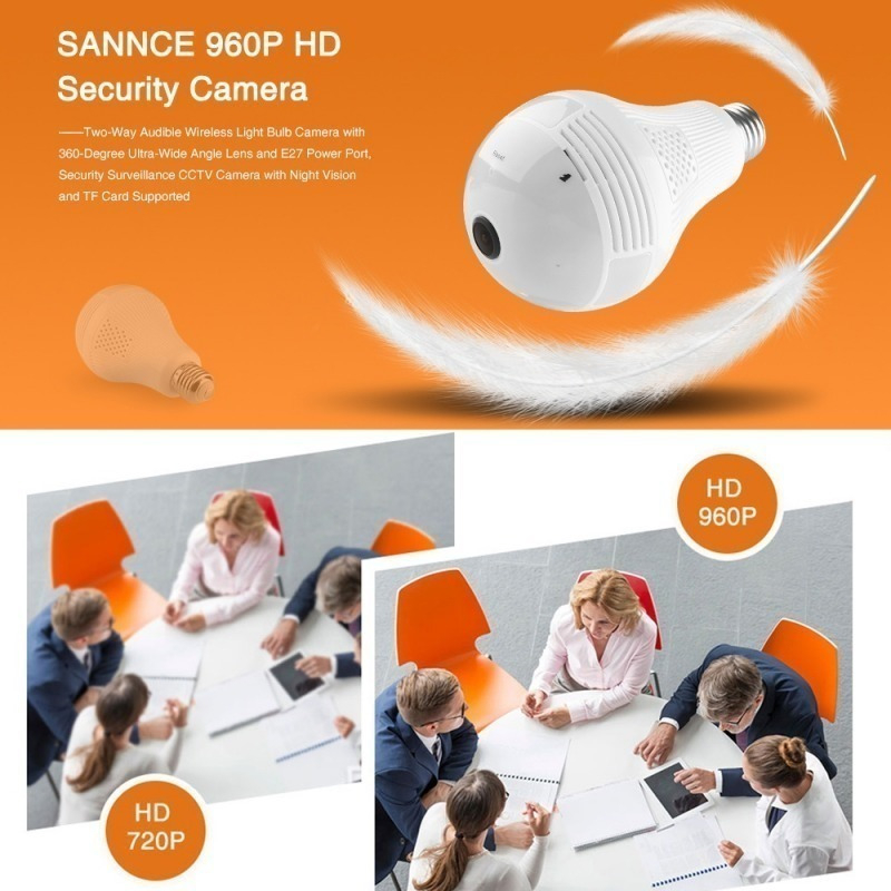 Icsee 1080p Hd Lâmpada Com Câmera 360° Espia Wifi Alarme - Imagem 9
