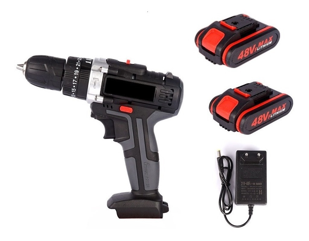 Furadeira A Bateria Furadeira Elétrica 2 Baterias 48v