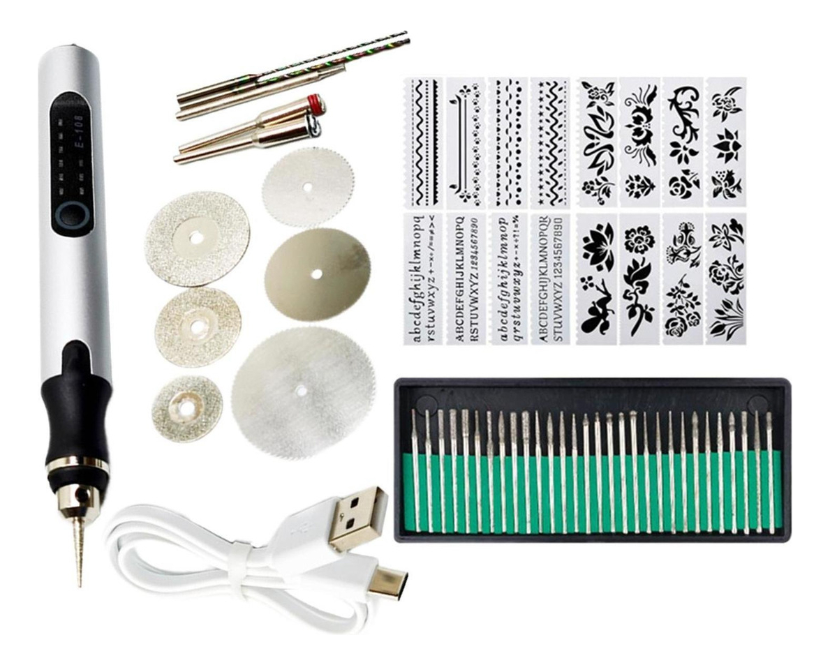 Kit De Ferramentas De Gravação Mini-caneta Gravadora Prata