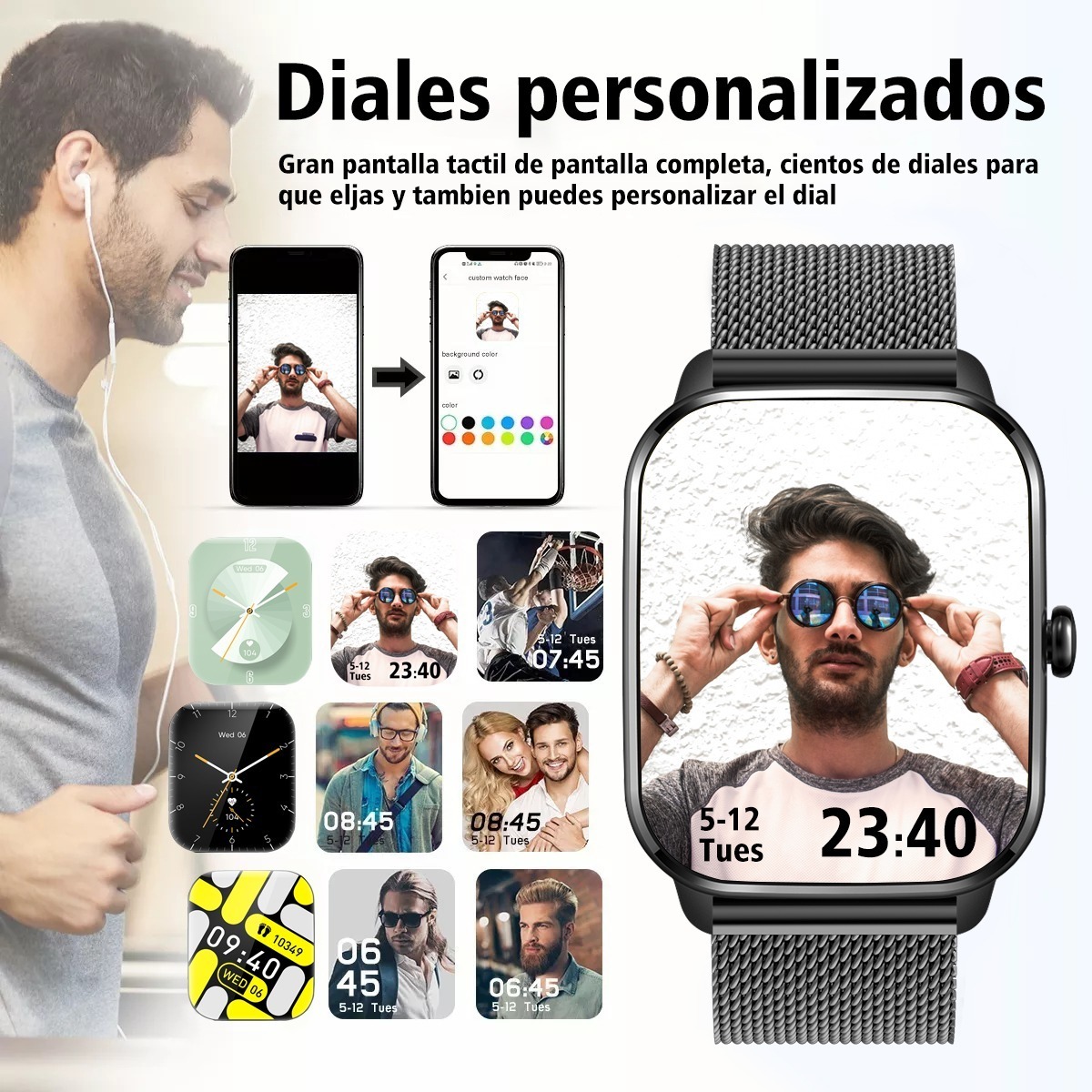 1.9 Relógio Inteligente Masculino Smartwatch Masculino Llama - Imagem 6
