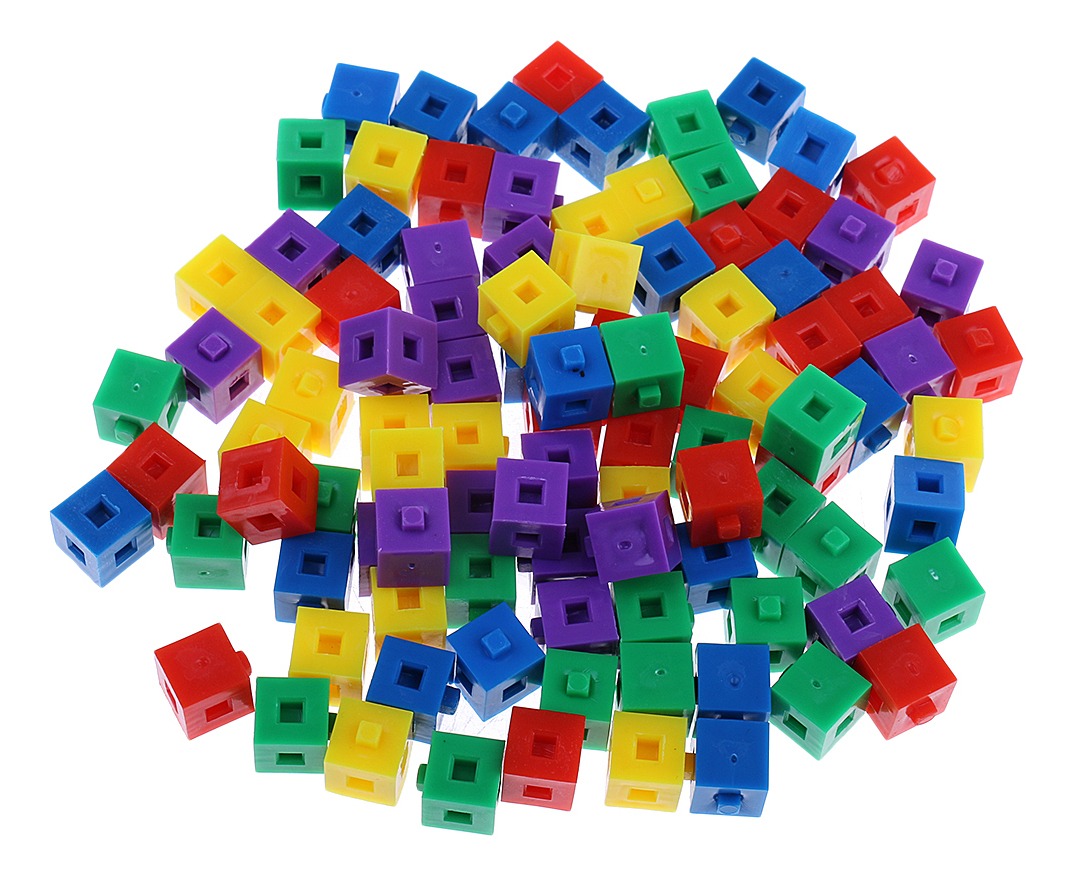 100x 1 Cm Blocos Kit De Construção Empilhamento Cubo Puzzl - Imagem 6