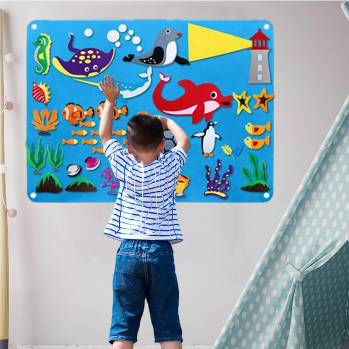 De Tabuleiro De Feltro Montessori Diy Tabuleiros De Feltro - Imagem 4