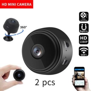 2 Mini Câmeras De Segurança Hd 1080p Visão Noturna E Wifi