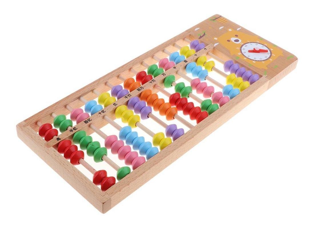 Colorful 13 Digit Brinquedo De Madeira Cálculo Abacus - Imagem 7