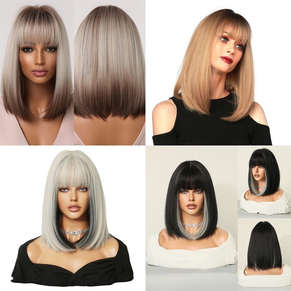 Cabelo Loiro Curto Perucas De Cabelo Curto Cabelo Liso Peruc - Imagem 14