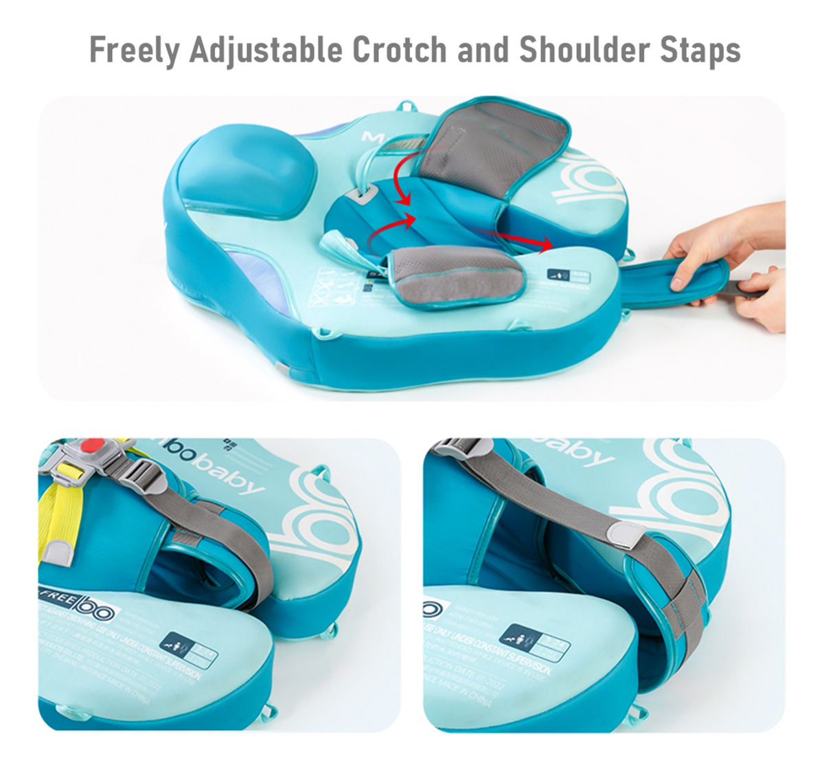 Baby Swim Float Não Inflável Soft With Sun Canopy Blue - Imagem 4