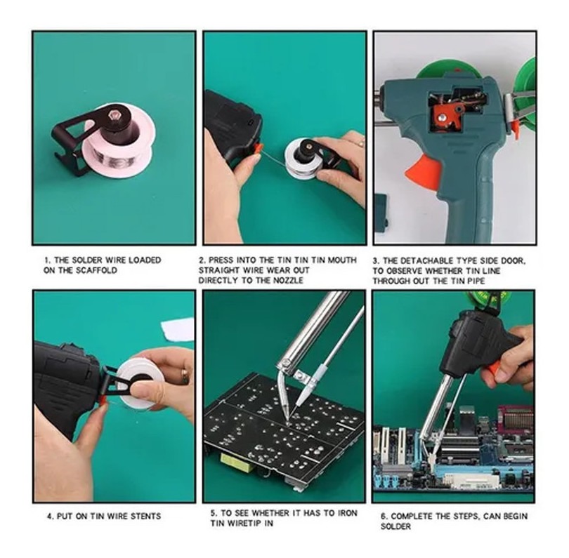 Pistola De Solda Automática De Estanho 60w 220v - Imagem 2