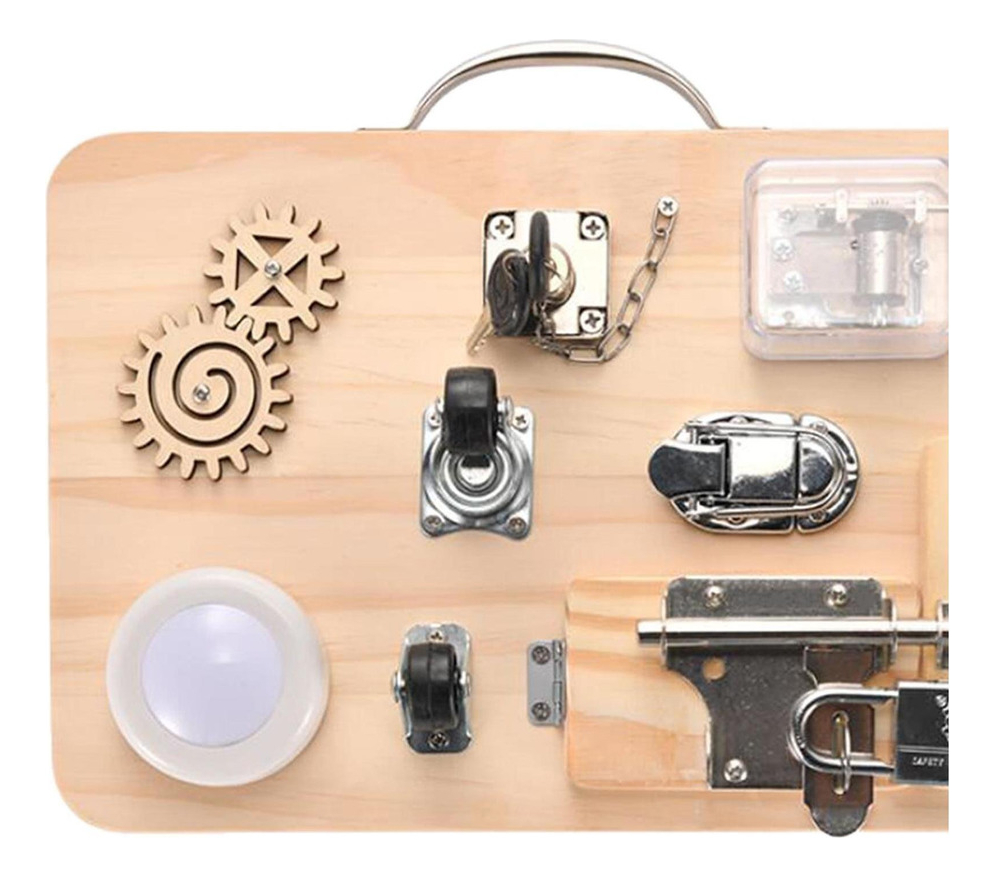 Montessori Toddler Toddler Busy Board Aprendendo Hand - Imagem 28