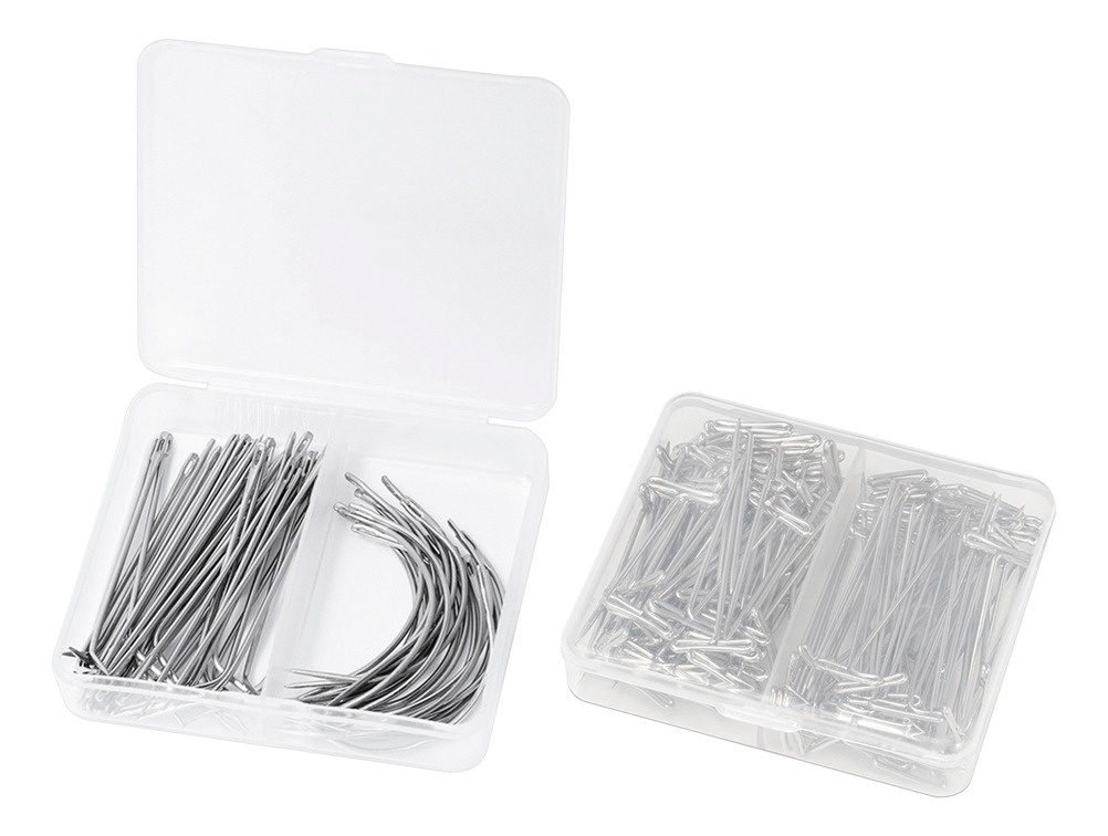 2 Encaixotado Striaght Curvada T Tipo Peruca Diy Suprimentos