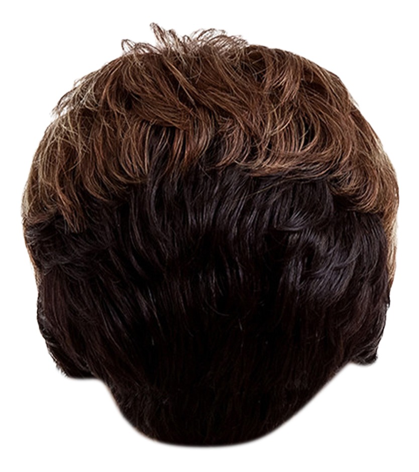 Brown Blend Peruca De Franja Apliques Ondulados Para - Imagem 3