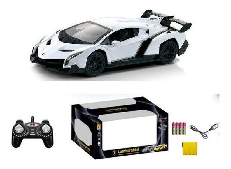 Carrinho Controle Remoto Lamborghin Acende Farol Led+pilhas