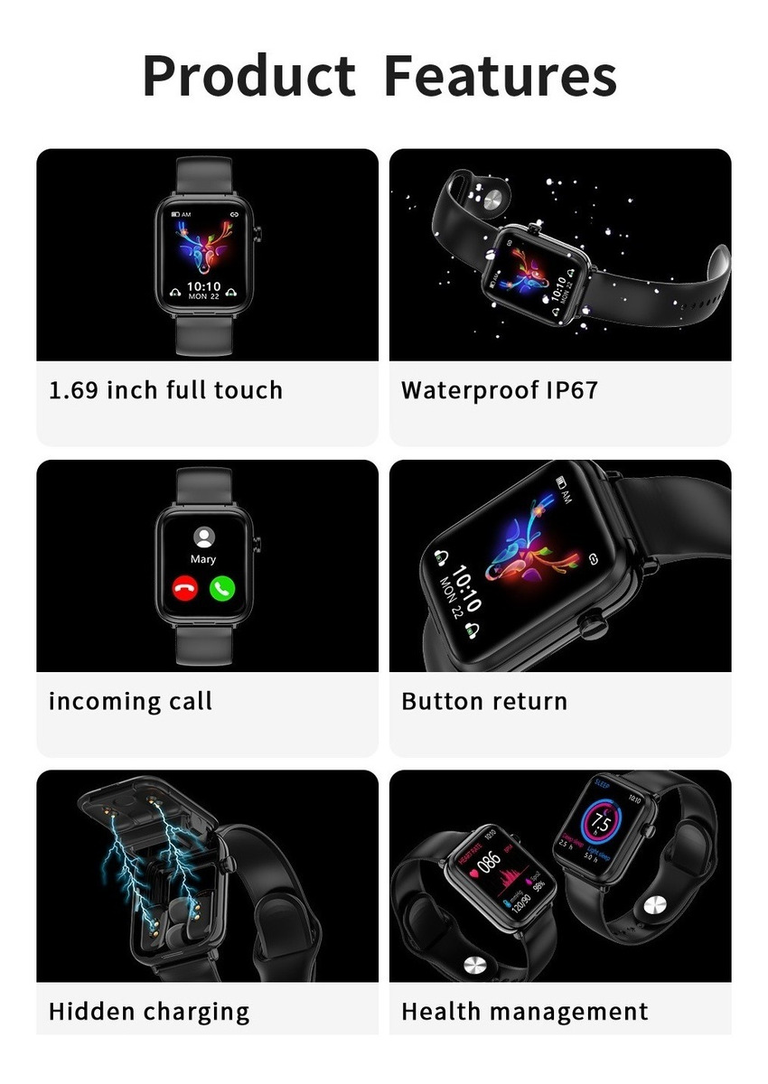 Smartwatch Ultrafino Com Fones De Ouvido Sem Fio - Imagem 3