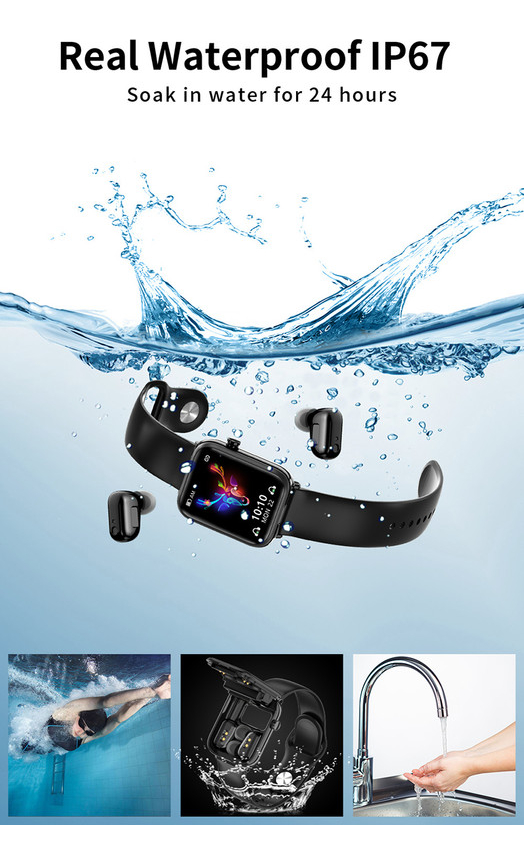 Fone De Ouvido X8 Smart Watch 2 Em 1 Para Xiaomi Huawei - Imagem 9