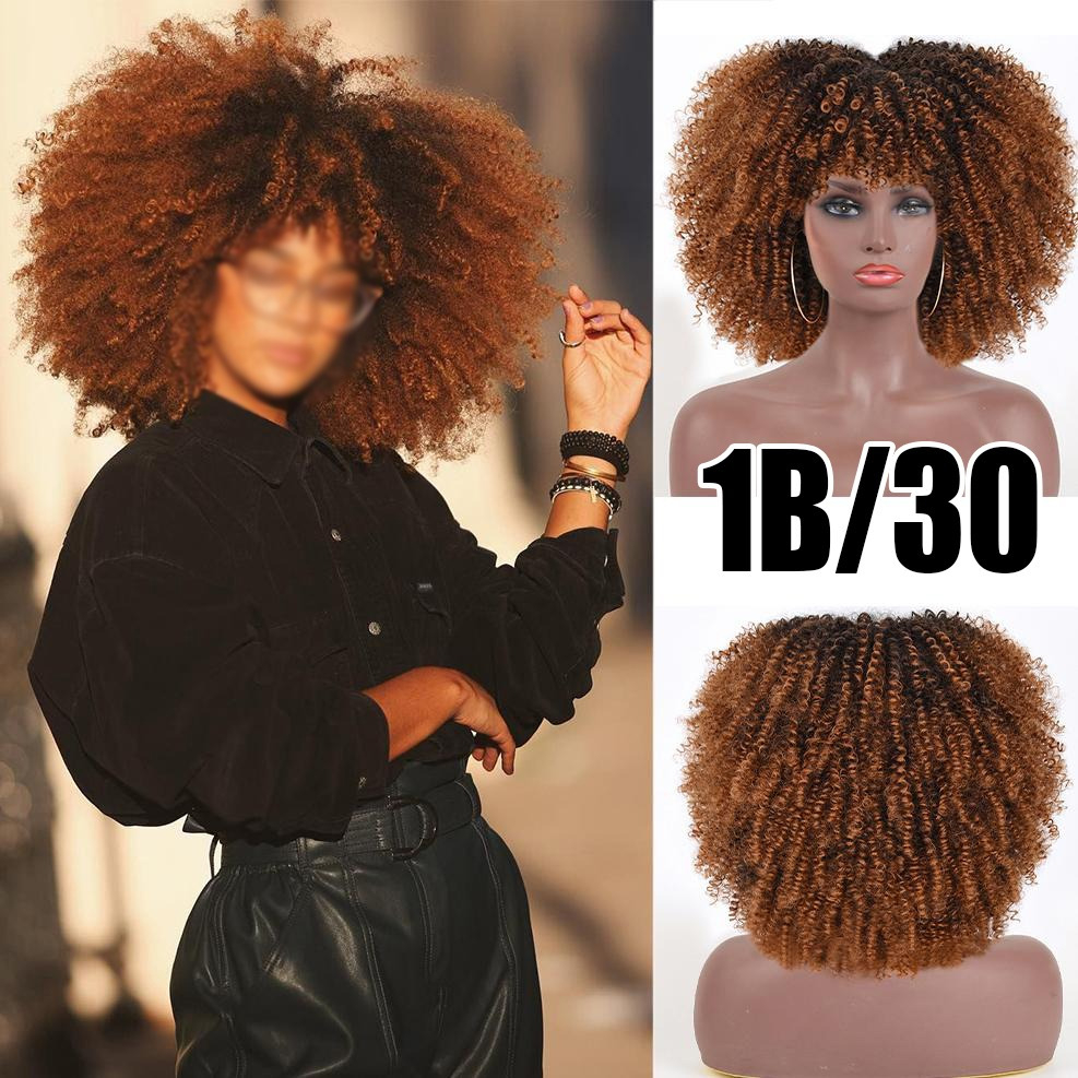Peruca Peruca Afro Cacheada Para Uso Diario - Imagem 12