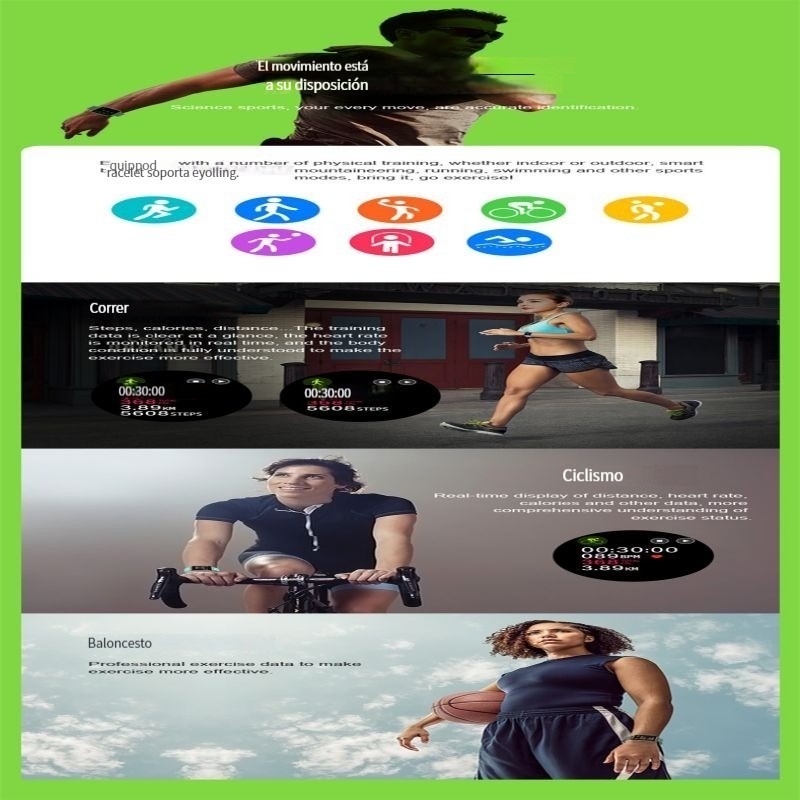 Smartwatch Esportivo De Frequência Cardíaca Bluetoo - Imagem 24