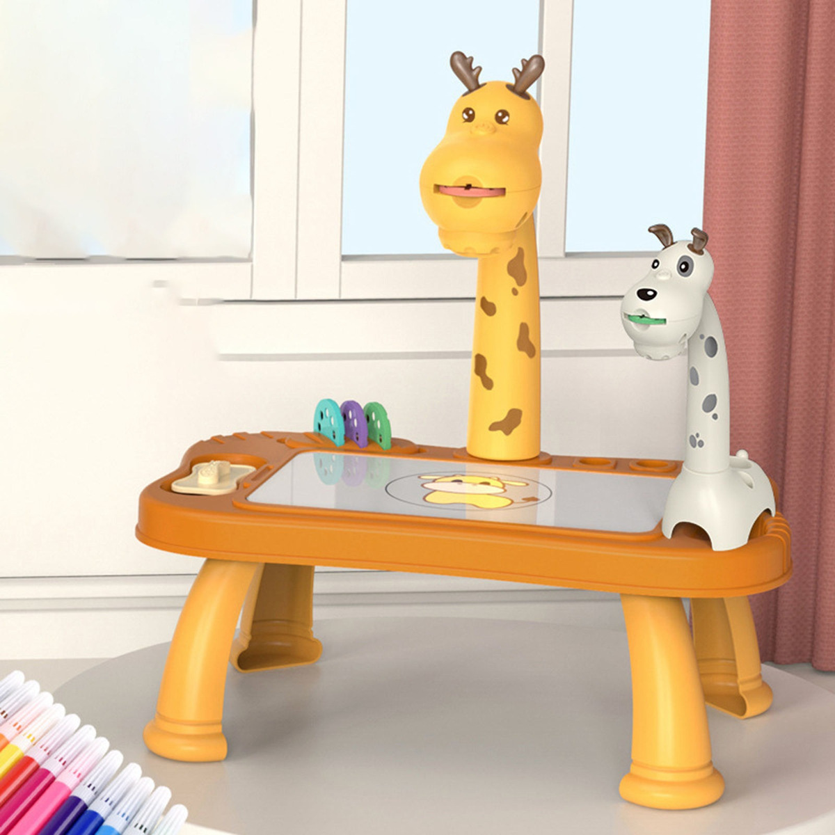 Crianças Trace Desenhar Aprendizagem De Projeção Girafa - Imagem 10