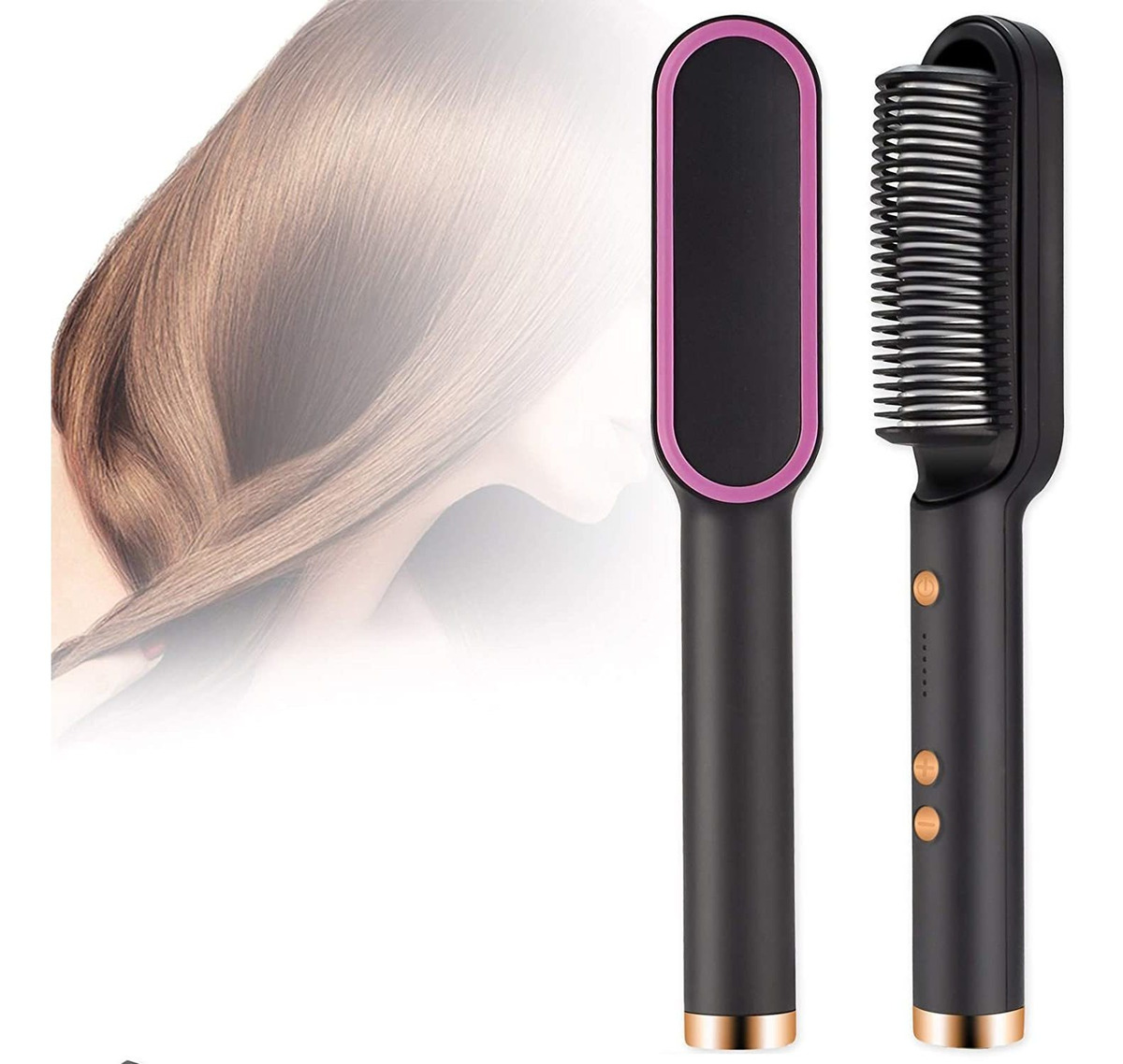 Escova De Alisamento De Cabelo Elétrica Profissional - Imagem 2