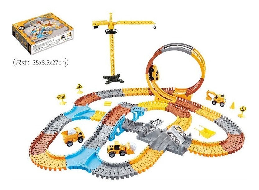 Kit 243 Pista De Carrinhos De Brinquedo Infantil Construção