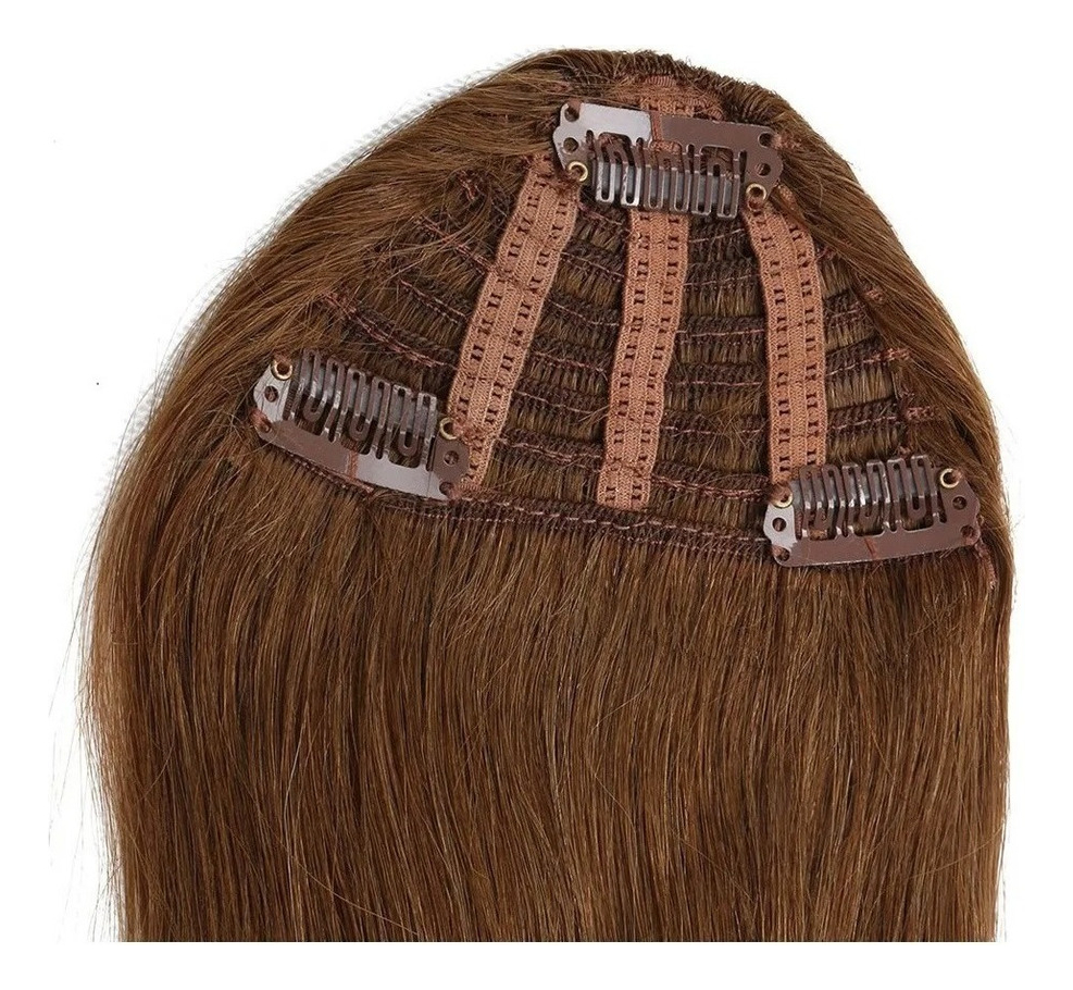 Aplique Franja De Natural Cabelo Humano Com Tic Tac 2unds - Imagem 24