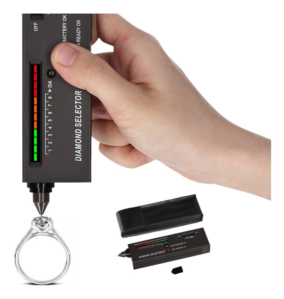 Diamond Tester Pen Detector Seletor De Diamante De Alta Prec - Imagem 8