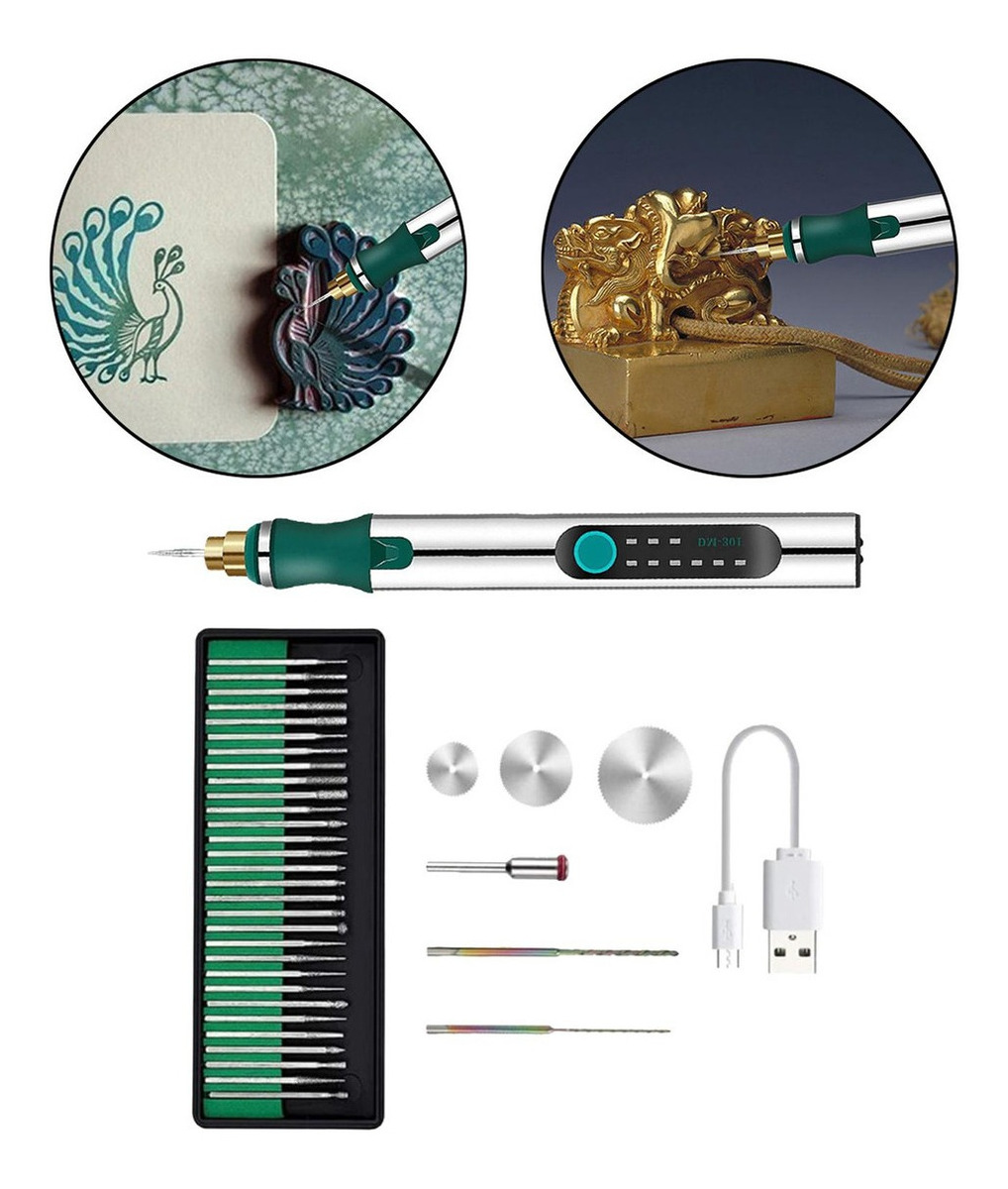 Kit De Ferramentas De Gravação Metal Sem Fio Micro Caneta - Imagem 10