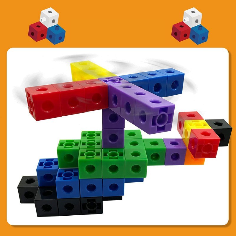 Cubo Matemático De Blocos De Construção Educacional Infantil - Imagem 4
