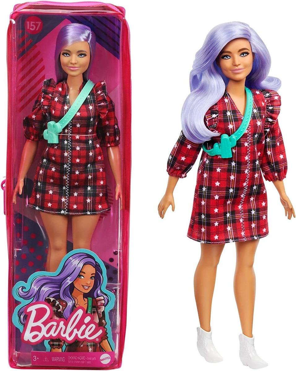 Boneca Barbie Fashionistas 157 Cabelo Curvilíneo Lavanda