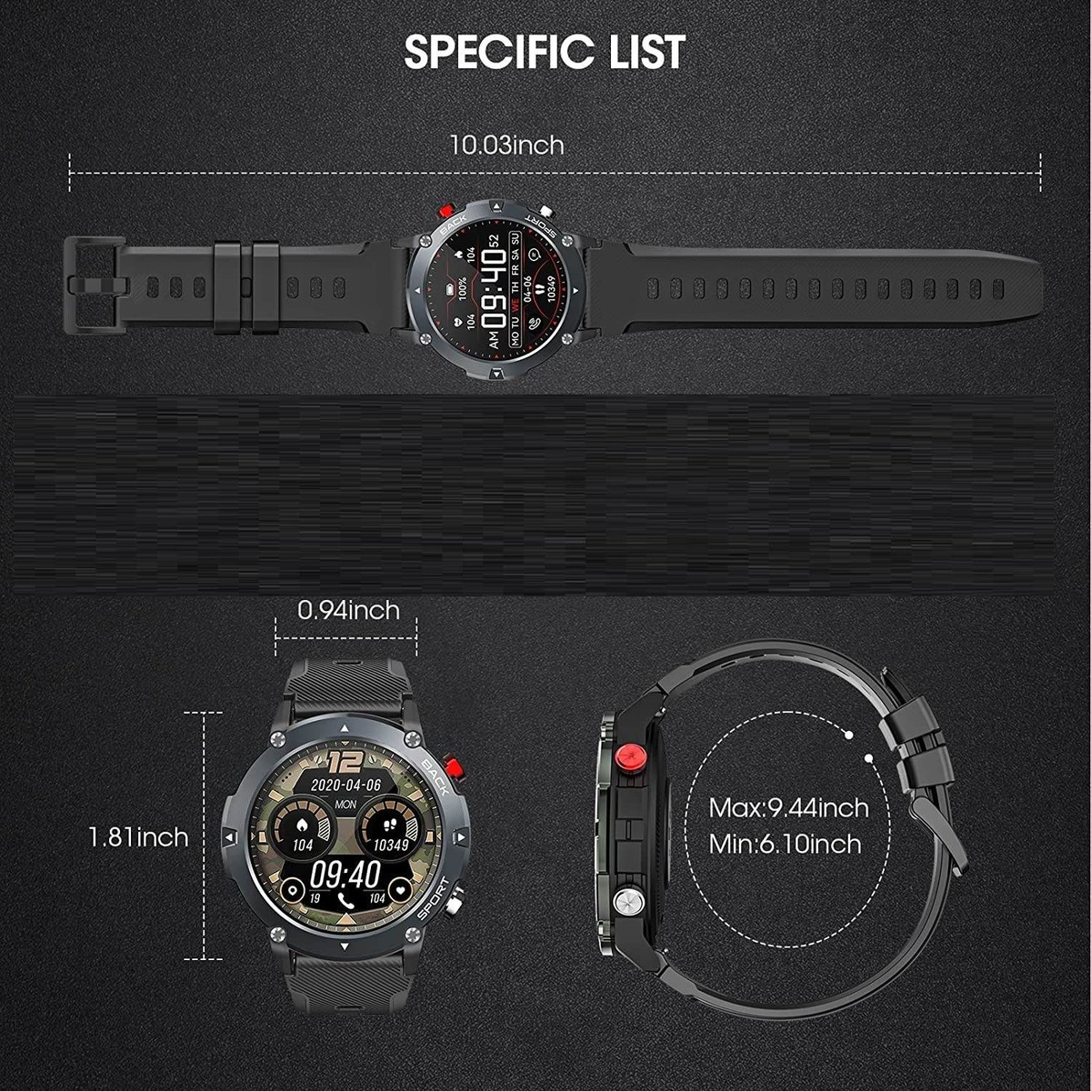 Smartwatch Para Homens (atendendo Ou Fazendo Chamadas) Para - Imagem 4