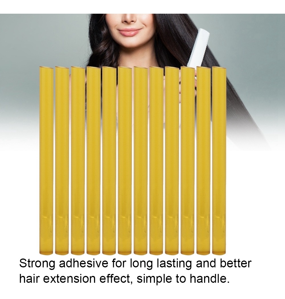 12pcs Profissional Peruca Extensão Do Cabelo Cola Quente Do - Imagem 7