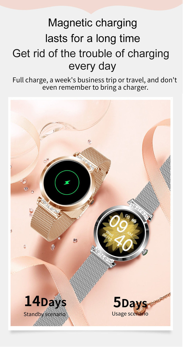 Smartwatch Para Mulheres Ladies Sports Fitness Trac - Imagem 8
