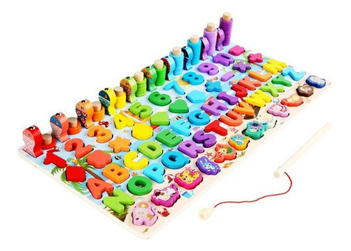 Brinquedo Educativo De Madeira Montessori Número Sete Em Um - Imagem 4