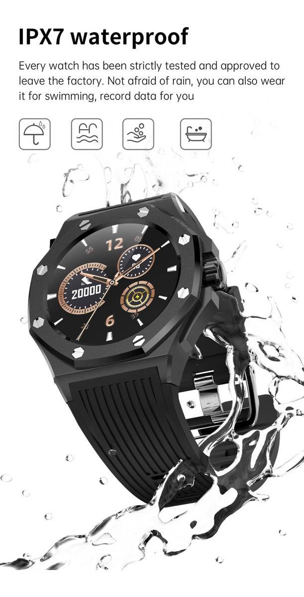 Smartwatch Relógio Kumi Gw20 Caixa Metal Ipx7 À Prova D'água - Imagem 17