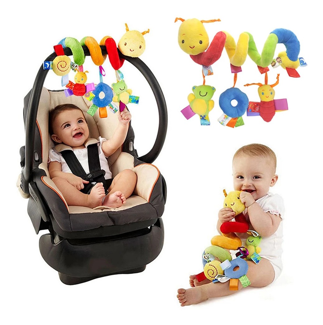 Carrinho De Bebê Espiral Móvel Menina+meias E Chocalhos De P - Imagem 3