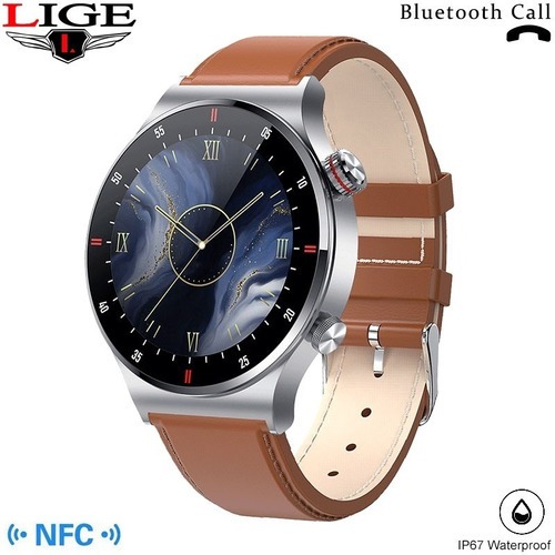 Smartwatch Lige Bluetooth Nfc Men Sport À Prova D'água - Imagem 20