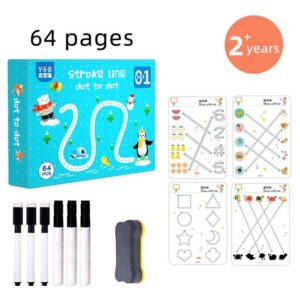 Conjunto De Cadernos Reutilizáveis Para Crianças Montessori