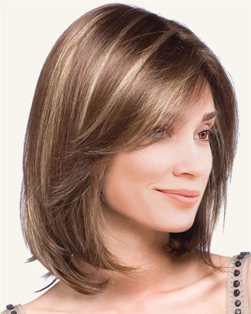 Perucas C Full Bob Lace Perucas De Cabelo Humano - Imagem 3