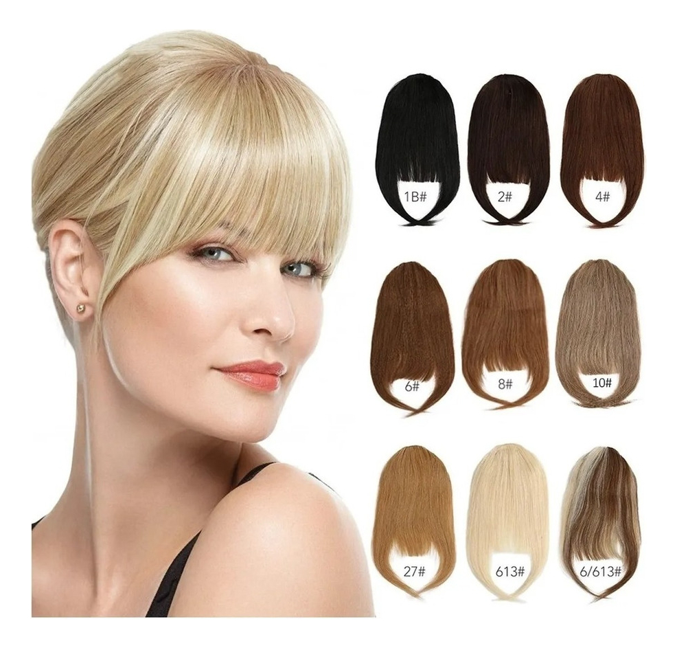 Aplique Tic Tac Franja 100% Cabelo Humano Virgem Liso 2unds - Imagem 14