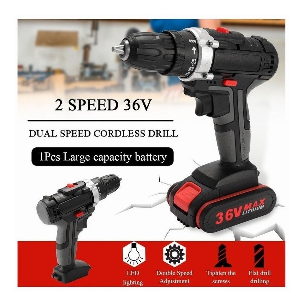 Kit Furadeira Skil Furadeira 36v2 Baterias - Imagem 2