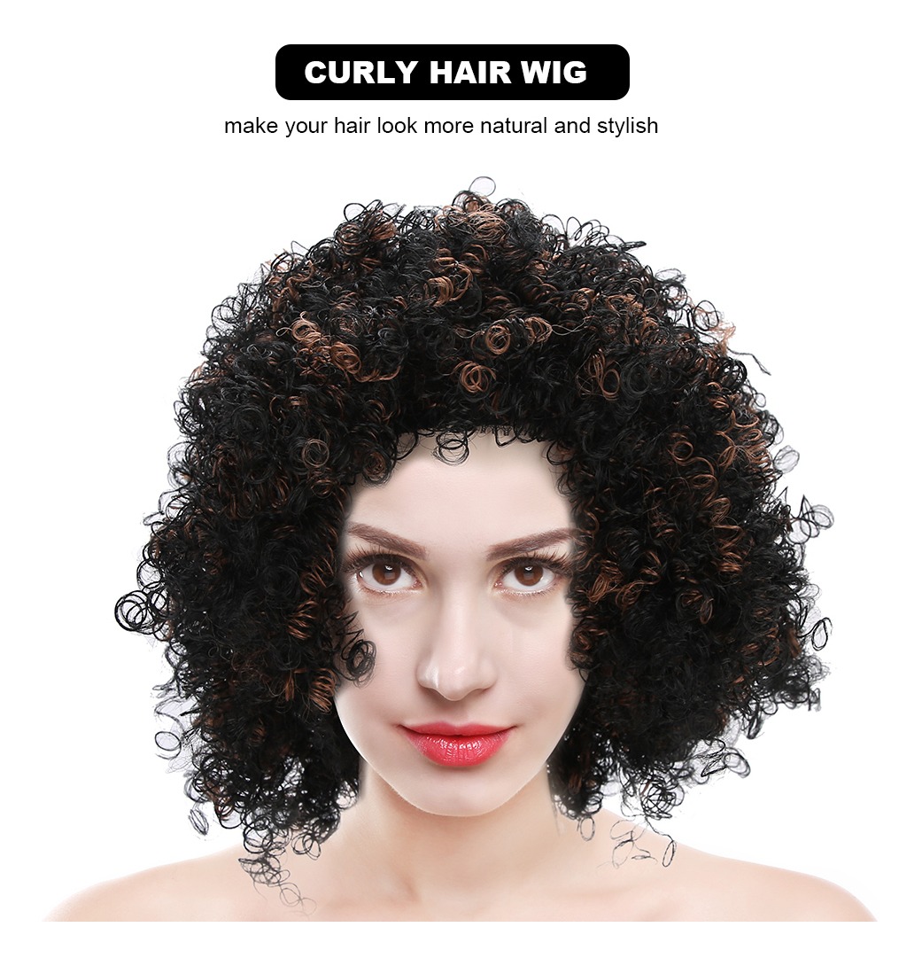 Peruca De Cabelo Peruca Curta Encaracolada Peruca De Cabelo - Imagem 9
