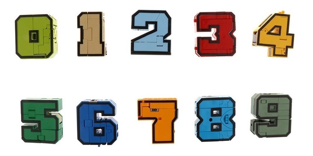 Paquete De 10 Números De Equipo Transformador Robô Brinquedo - Imagem 5
