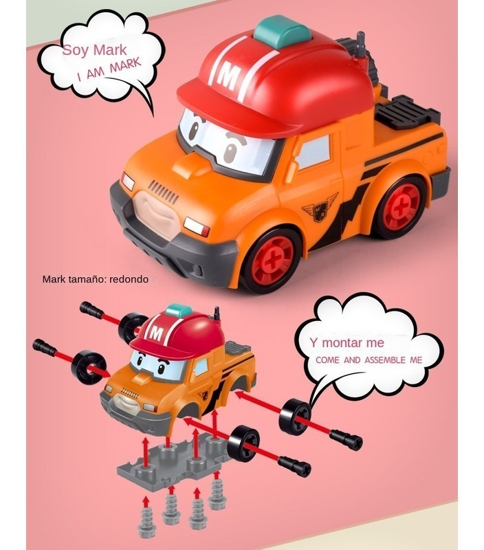 Conjunto De Carro De Brinquedo Robocars Poli Conjunto De 6 P - Imagem 7