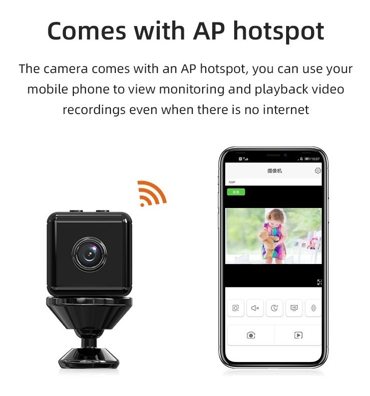 Mini Câmera Home Security Camera Hd 1080p Noite Wi-fi - Imagem 2