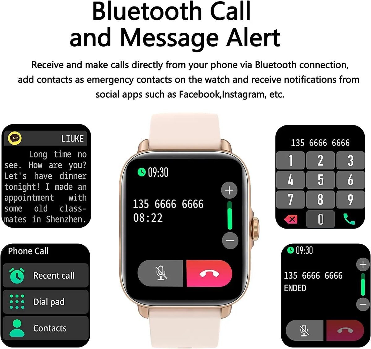 Smartwatch Para Mulheres E Homens (atender/fazer Ch - Imagem 2