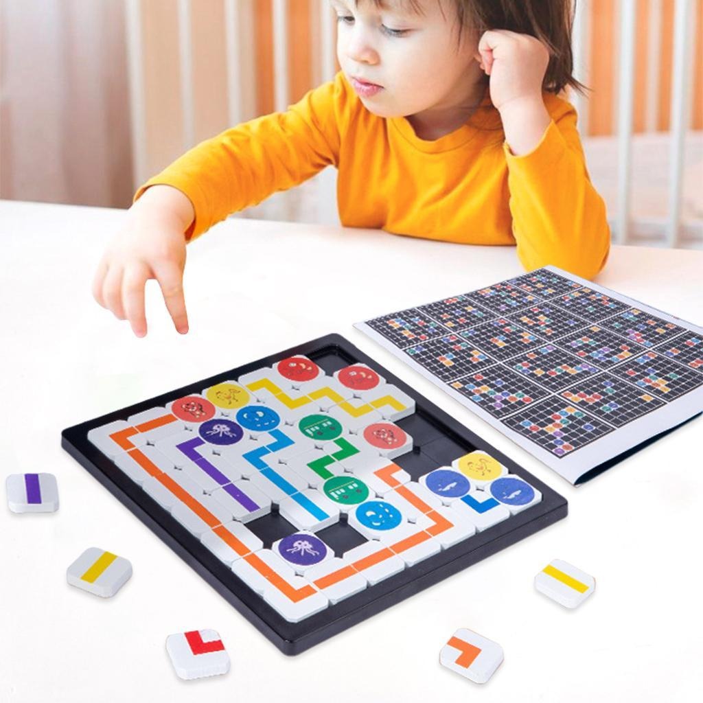 Jogo De Correspondência De Rota De Madeira Brinquedos De - Imagem 7