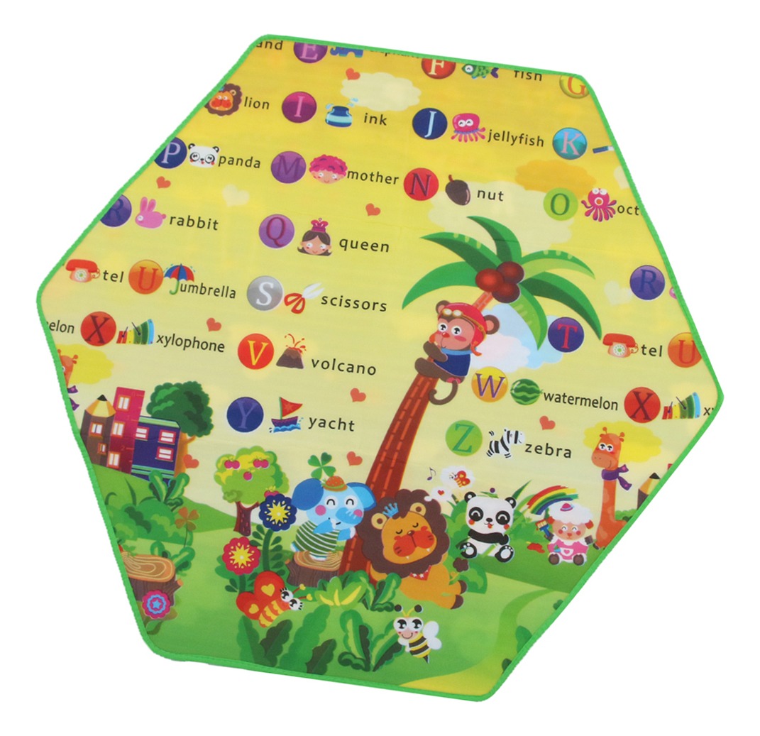 Crianças Bebê Hexagonal Desenho Rastejando Tapete Playmat - Imagem 9