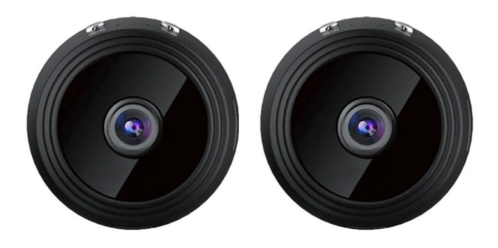 2x Mini Câmera Espião Hd 1080 Wifi 150 Graus Ímã Bateria
