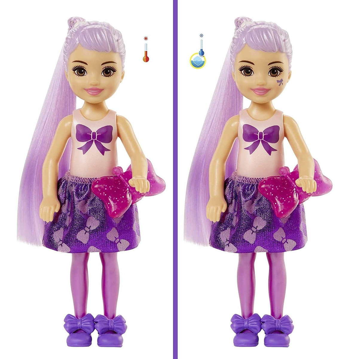 Boneca Chelsea Barbie Color Reveal; Série Glitter; +3 Anos - Imagem 6